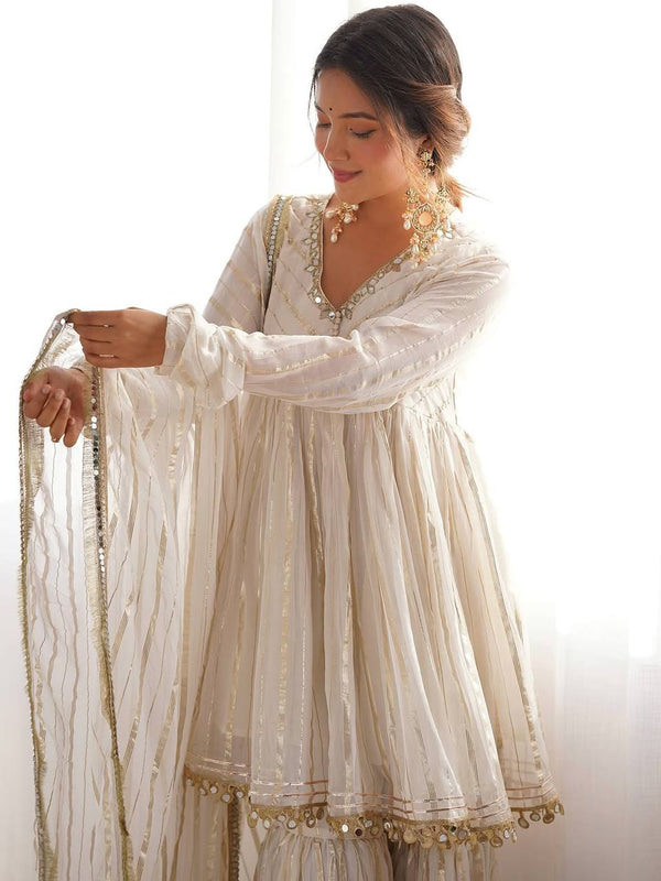 Women’s Ethnic Anarkali Sharara Set