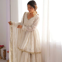 Women’s Ethnic Anarkali Sharara Set
