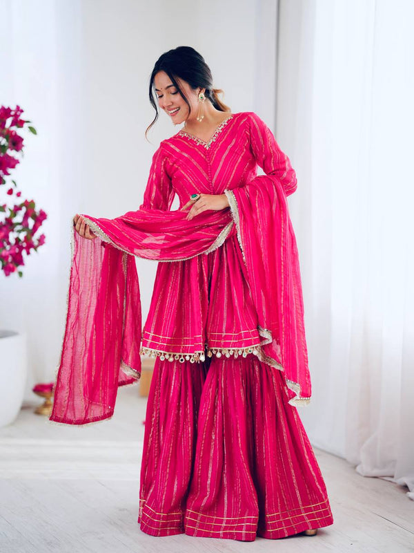 Women’s Ethnic Anarkali Sharara Set