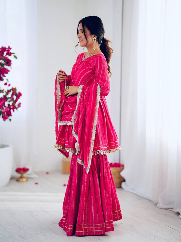 Women’s Ethnic Anarkali Sharara Set