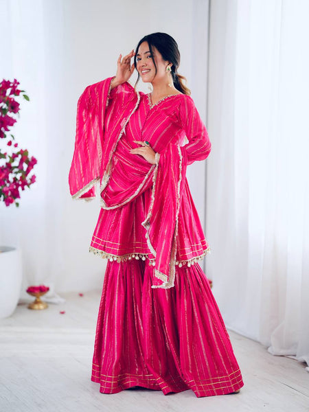 Women’s Ethnic Anarkali Sharara Set