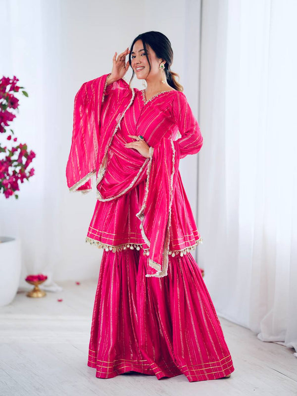 Women’s Ethnic Anarkali Sharara Set