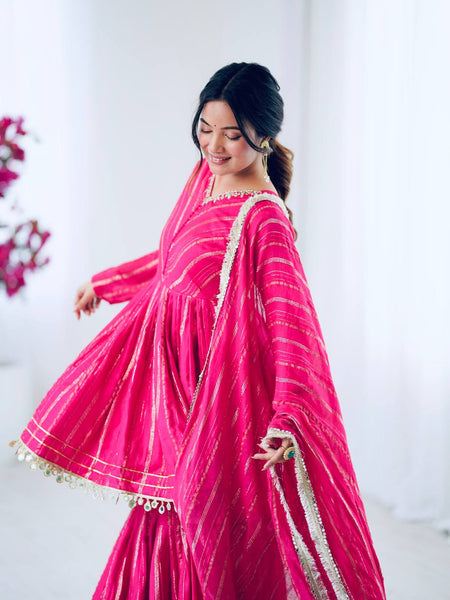 Women’s Ethnic Anarkali Sharara Set