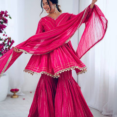 Women’s Ethnic Anarkali Sharara Set