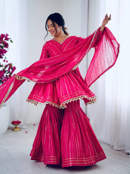 Women’s Ethnic Anarkali Sharara Set