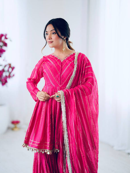 Women’s Ethnic Anarkali Sharara Set