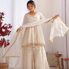 Women’s Ethnic Anarkali Sharara Set