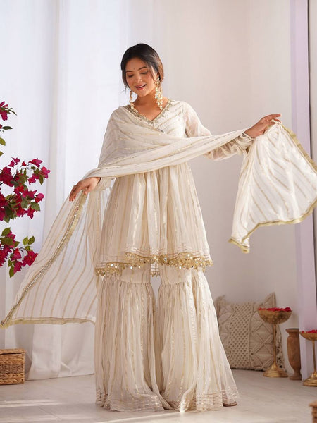 Women’s Ethnic Anarkali Sharara Set
