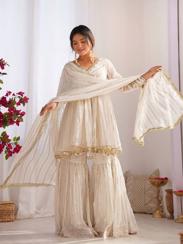 Women’s Ethnic Anarkali Sharara Set