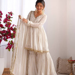 Women’s Ethnic Anarkali Sharara Set