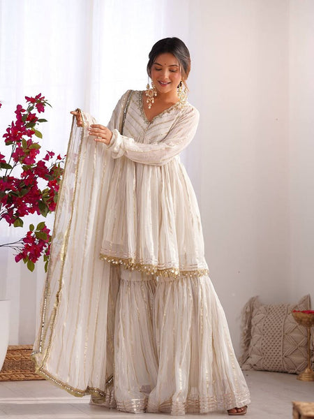 Women’s Ethnic Anarkali Sharara Set