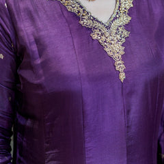 Women's Embroidered Cotton Anarkali Kurta Set with Dupatta